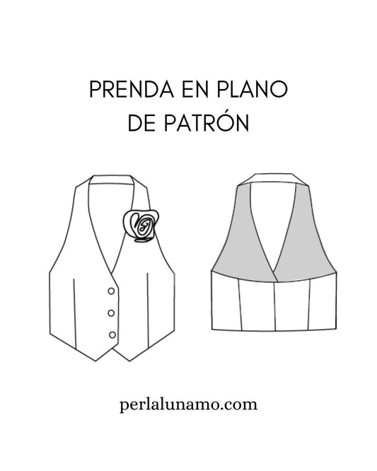 PATRÓN DE CHALECO HALTER (TALLA INDIVIDUAL)